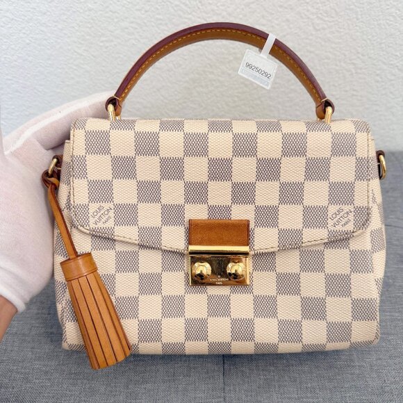 Louis Vuitton Handbags - Louis Vuitton Croisette Damier Azur Canvas Top Handle Crossbody Bag